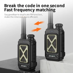 2PCS XA308 Mini Handheld Portable Radio VHF UHF Band Cheapest Wireless Walkie Talkie Portable Radio  for Hotel Camping hunting