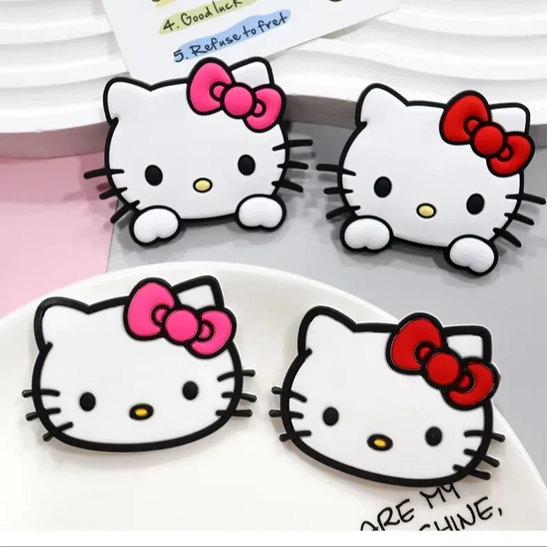 MINISO Hellokitty 1 قطعة لطيف سانريو الأحذية السحر الكرتون القط قباقيب اكسسوارات للصنادل دبابيس تزيين الفتيات الاطفال هدايا عيد ميلاد