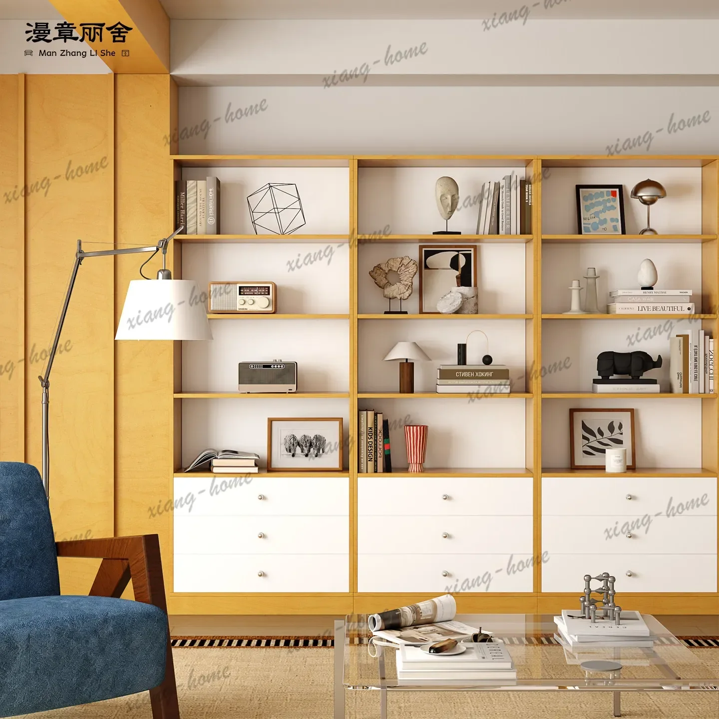 Locker Living Room Bookshelf Study Studio Storage Cabinet Combination Cabinet
