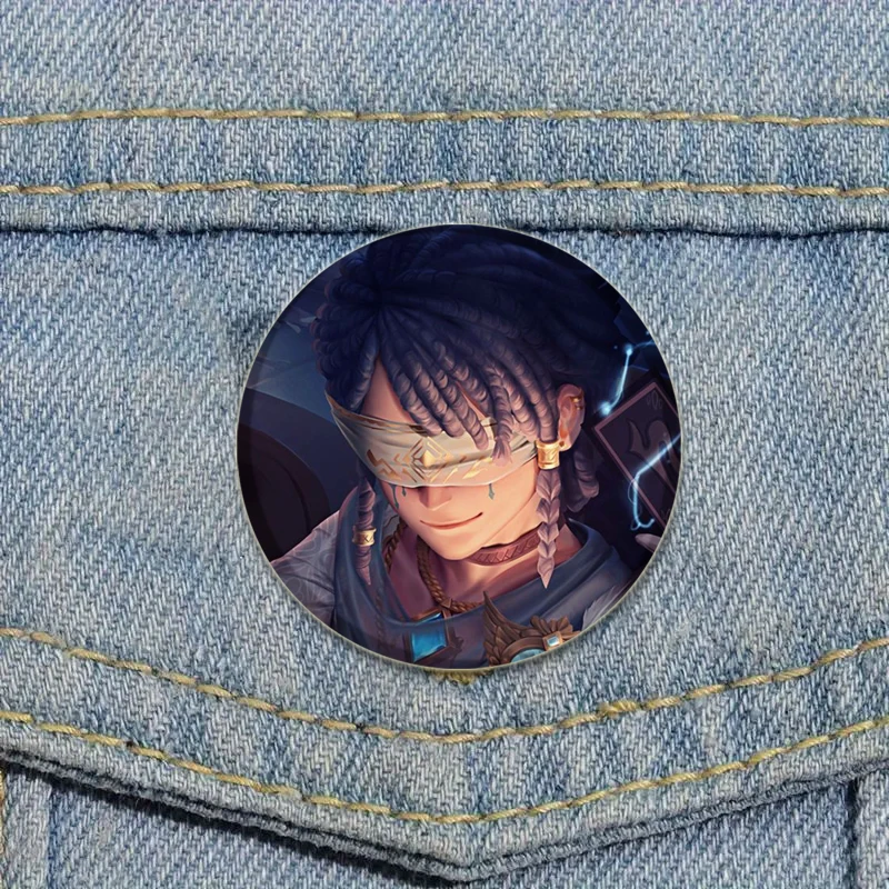 Fans Collection Popular Game Identity V Brooches Tinplate Cartoon Cosplay Badge Pins Backpacks Bag Ornament Accessory 32/44/58mm