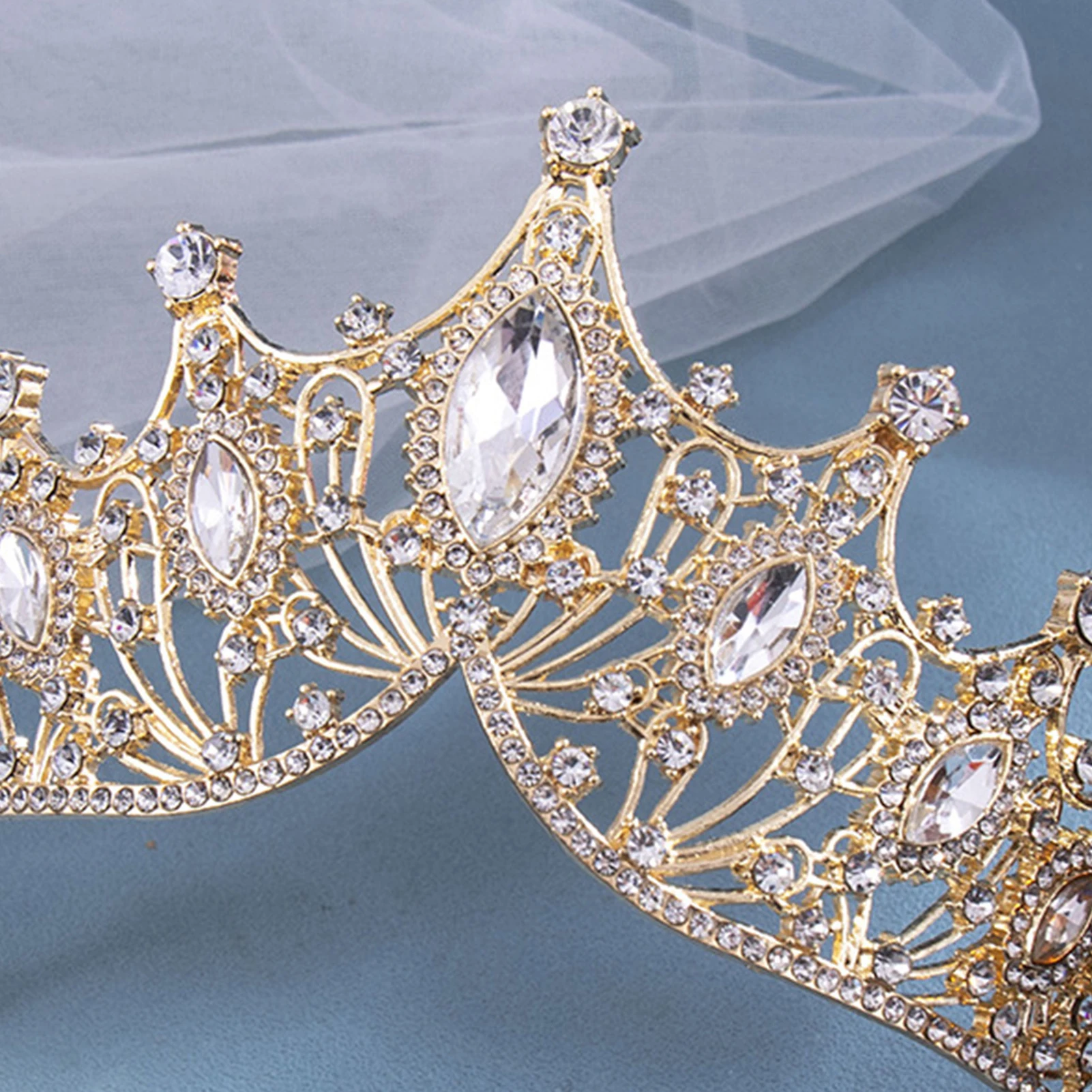 Braut Strass Krone Hochzeit Tiara rutsch feste verschleiß feste Dame Kopfschmuck für Braut Brautjungfer Prinzessin Kostüm