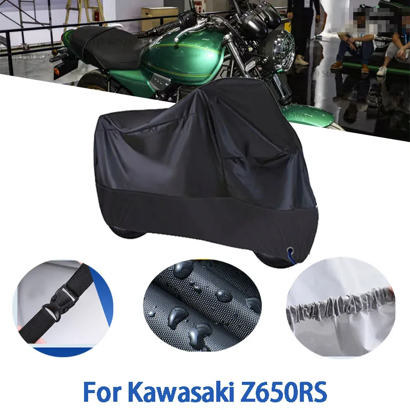 

Полные чехлы для мотоцикла Kawasaki Z650RS, автомобильные чехлы на открытом воздухе, защита от солнца, пыли, без ушей, утолщенные оксфордские чехлы, аксессуары