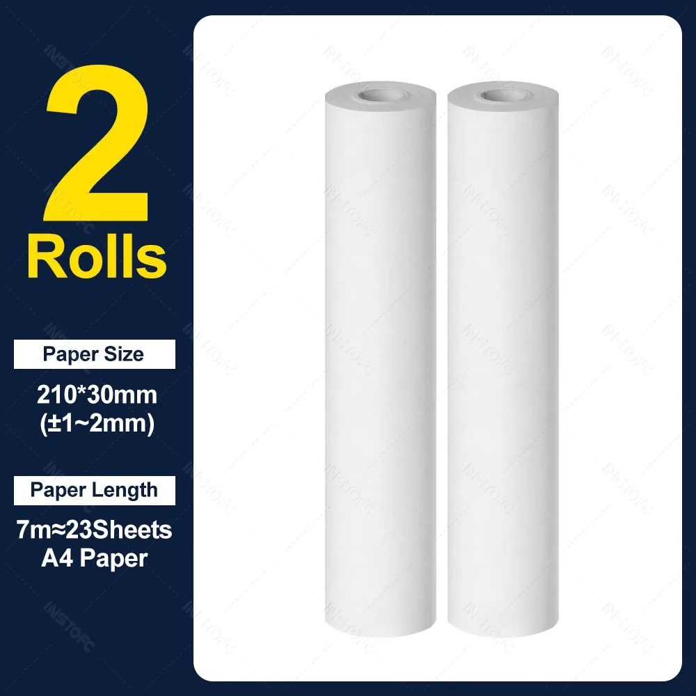 A4 Thermisch Papier Thermisch Printpapier 210*30mm voor A4 Draadloze Bluetooth A40 Draagbare Printer Papierrollen