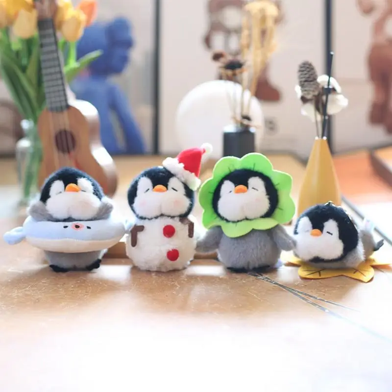 Plush Penguin Pendant Keychain Plush Penguin Doll Keychain Pendant Exquisite Detail Design Plush Stuffed Keychain For Bags