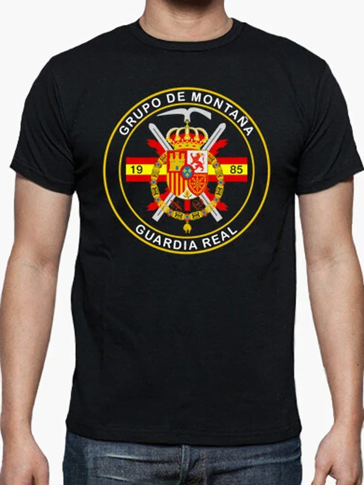 

Grupo De Montaña Camiseta Guardia Real Española T-Shirt 100% Cotton O-Neck Short Sleeve Summer Casual Mens T-shirt Streetwear