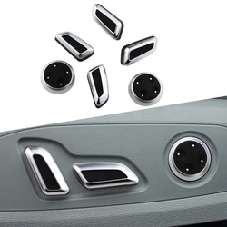 6Pcs ABS Car Seat Adjustment Button Switch Cover Knob Trim Decoration Cover for Audi A3 A4 B8 A5 A6 C6 C7 A7 Q3 Q5 Accessories