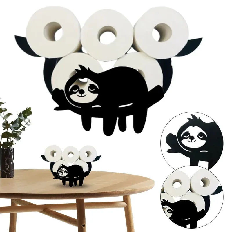 

Sheep Shape Steel Toilet Paper Holder 7-Roll Storage Rack Bathroom Kitchen Wall Decor Shelf