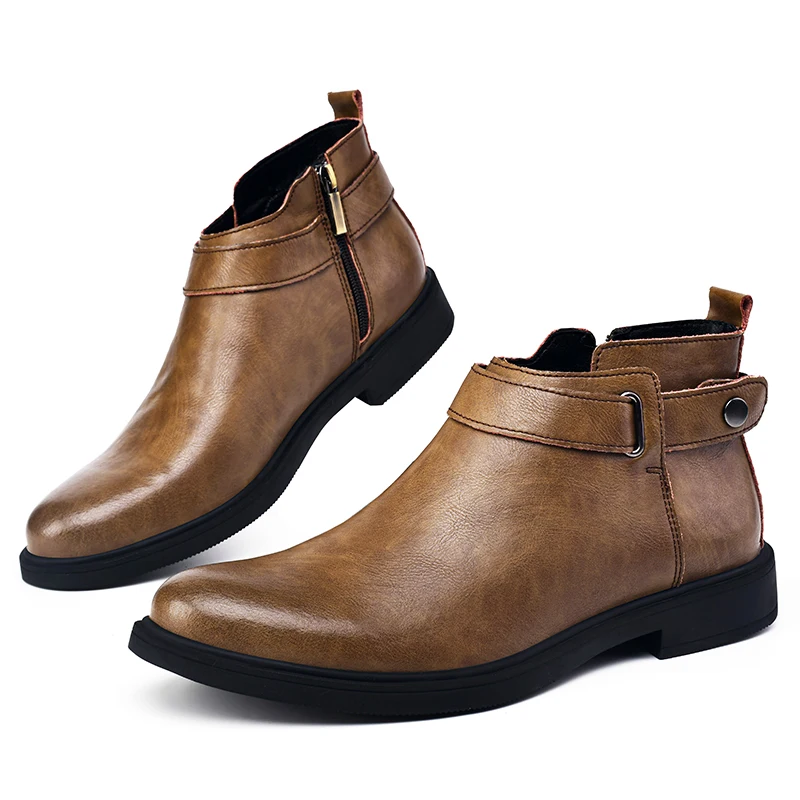 

Модные мужские кожаные ботильоны Botines Hombre Bottines Homme, большой размер 47-48