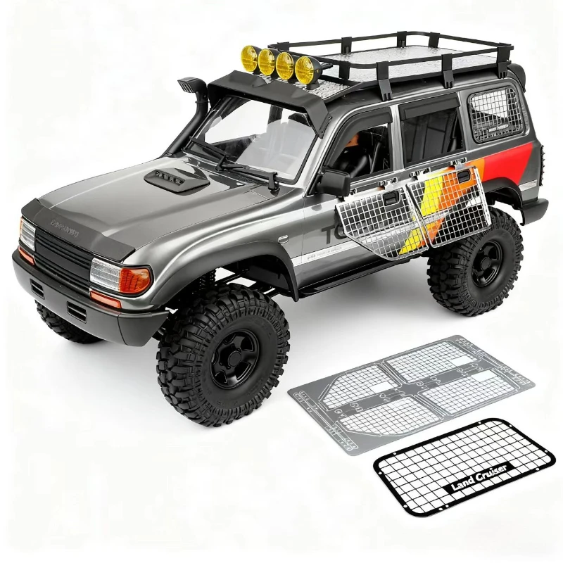 

RC Car Folding Window Net Rear Side Window Net Folding Protective Net Metal Parts for 1/10 RC Crawler FCX10 LC80 Accessories