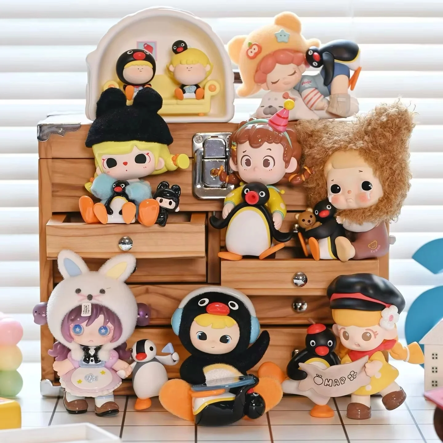 New Genuine Pingu Mystery Box Pingu Anime Figures Ornament Gift Toy Trendy Play 45th Anniversary Warm Adventure Series Blind Box view 2