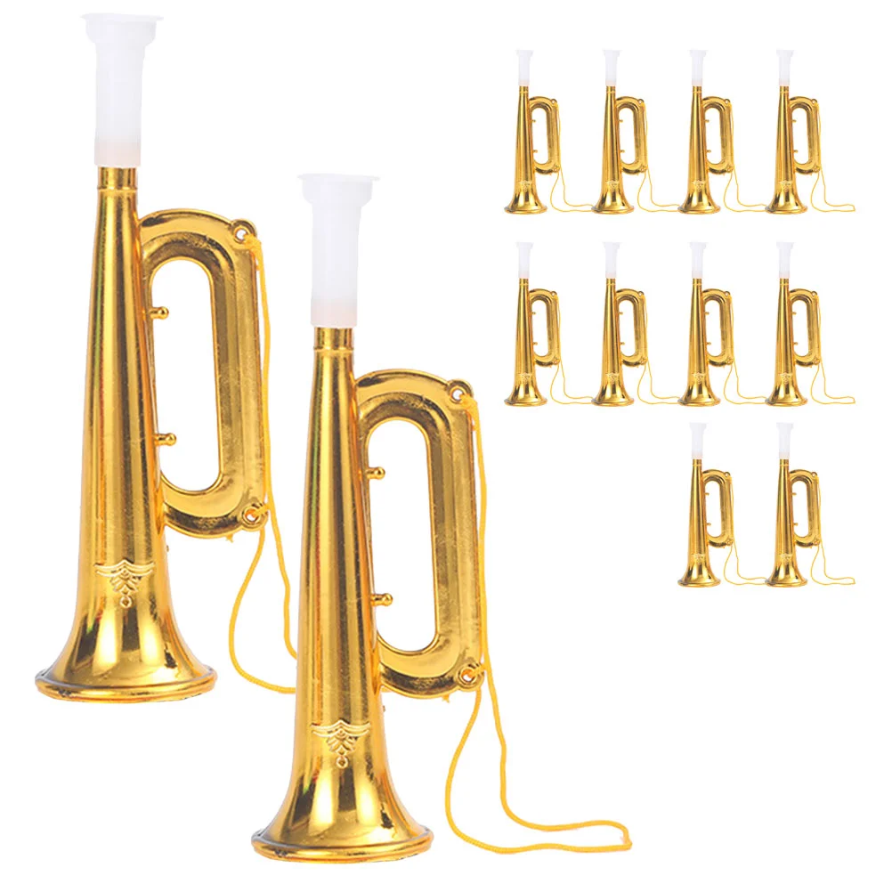 

12 Pcs Cheer Loudspeaker Kids Toys Musical Compact Trumpet Lovely Enlightenment Small Instrument Party Household Plastic School