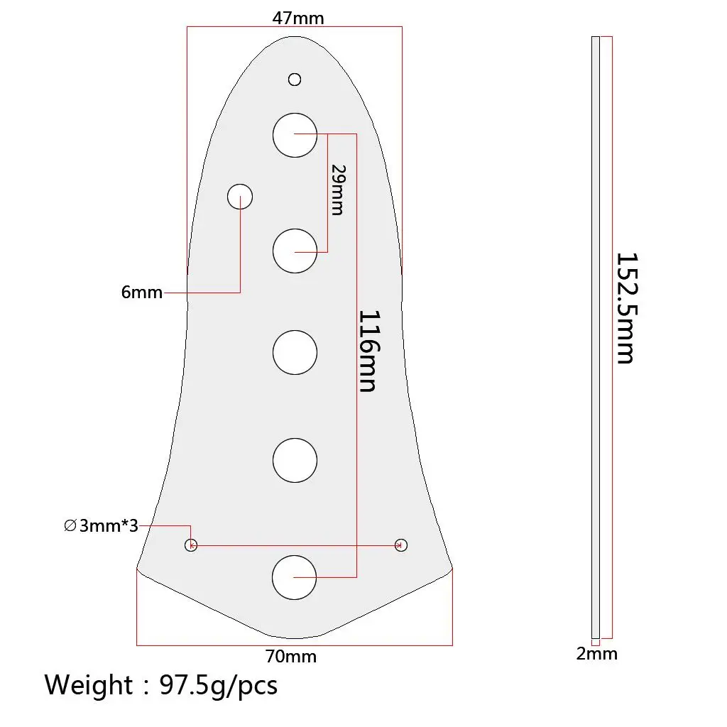 Standard Size Jazz Bass Steel Control Plate Vintage Guitar Accessory for String Instrument Installation