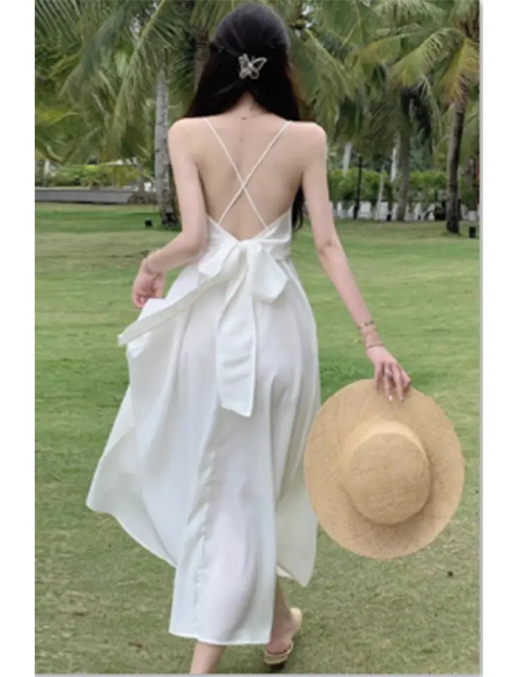 A Line Shimmer Sleeveless   Retract Your Waist Deep V Vacation Party Dress main image 1