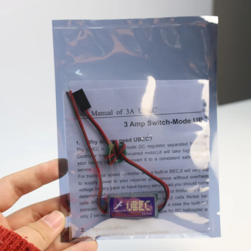 Regulador de conmutación antiinterferencias de blindaje completo BEC de ruido RF más bajo 5A UBEC Max 5V/6V 3A para avión de helicóptero de aire 5V/6V RC BEC