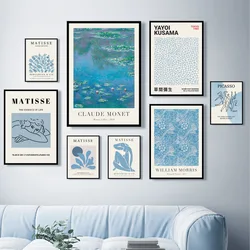 Blue Henri Matisse Monet Picasso William Morris Posters And Prints Wall Art Canvas Painting For Living Room Decorative Pictures
