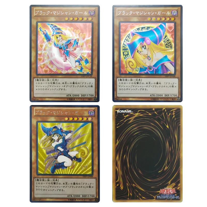 

Diy Yu-Gi-Oh! Anime Black Magician Girl Homemade Game Collection Flash Card Bronzing Rare Card Collection Board Game Toys Gift