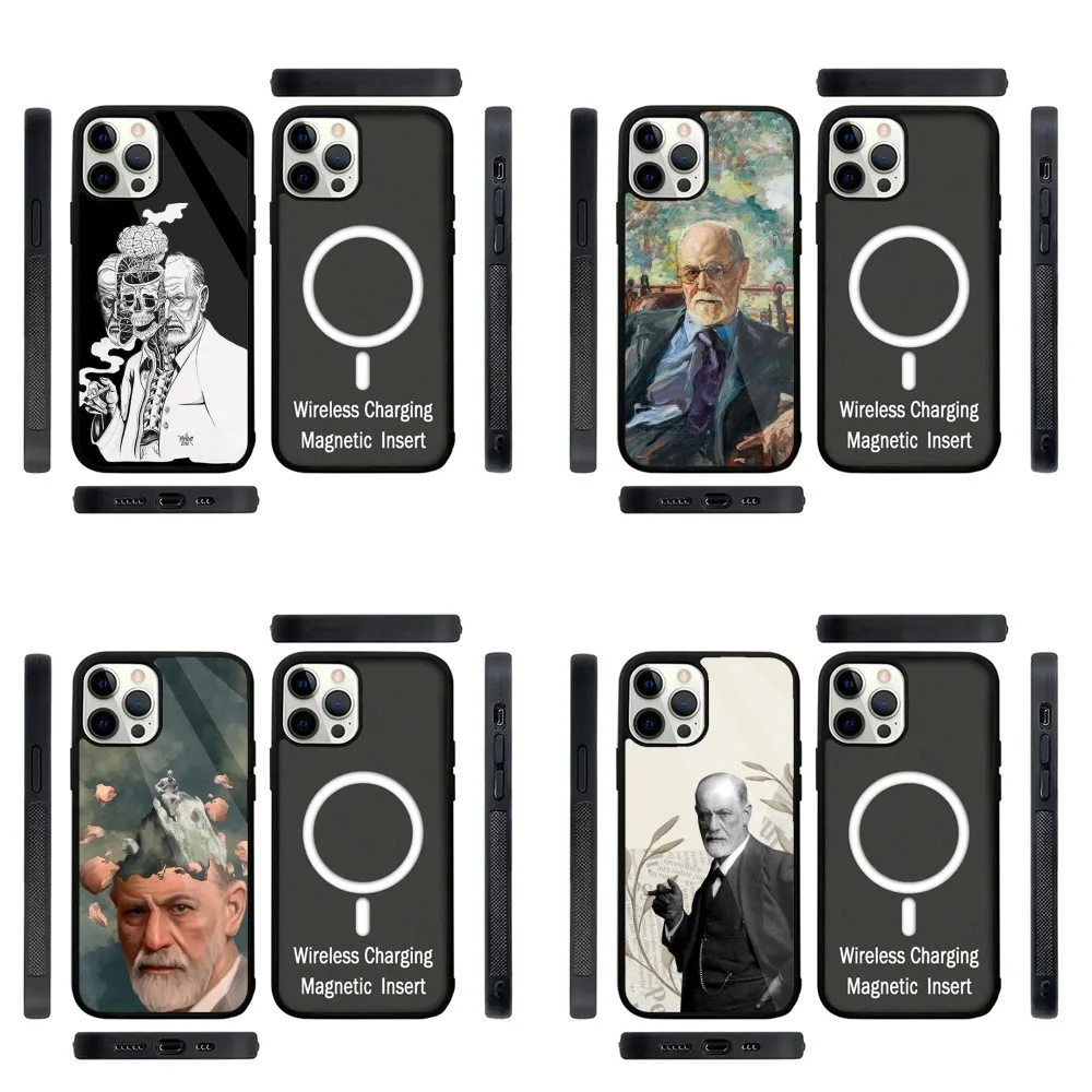 Sigmund Psychoanalysis Freud Phone Case Strong Magnetic For IPhone15,14,13,Pro,Max,Plus,11,12,Mini For Magsafe Wireless Charging