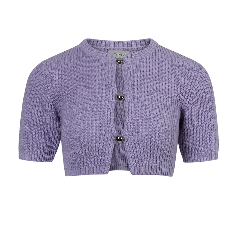 

Spring Summer New Purple f Ball Bule Decoration ort Open Cardigan Women's Handbag Store CALVINLUO Commuter Sle Strai...