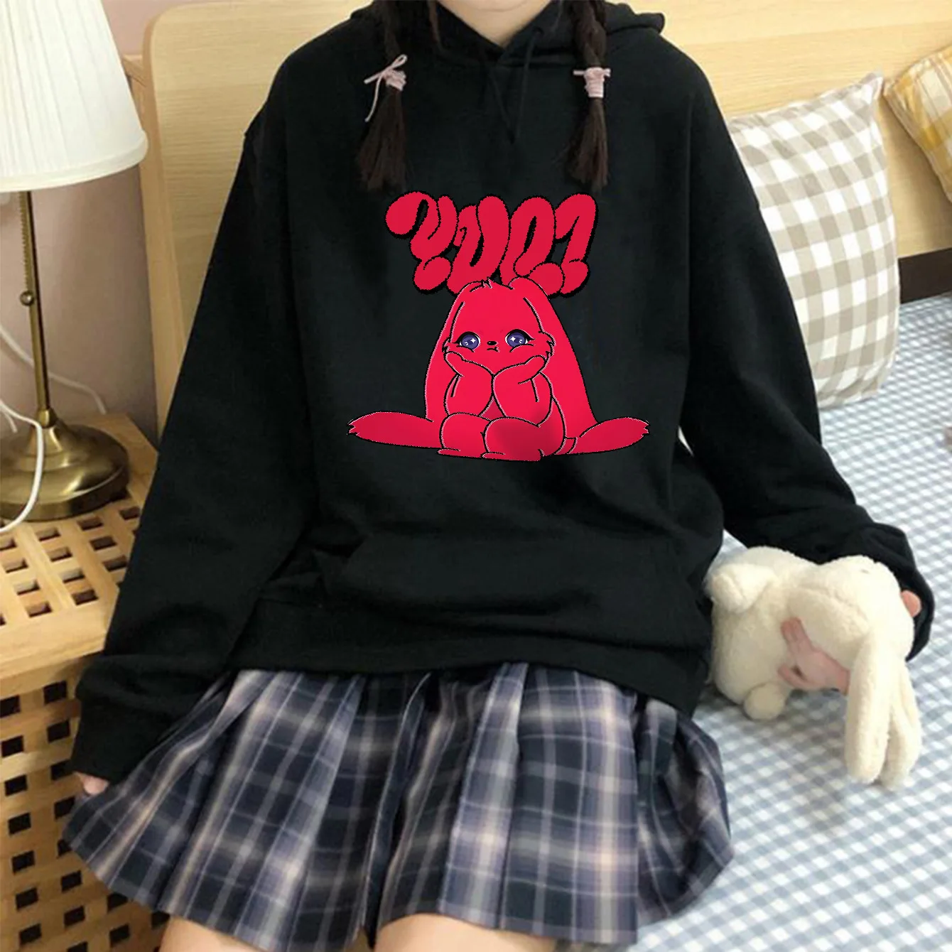 GIDLE YUQI YUQ1 Hoodie Cute Rabbit Graphic Sweatshirt Women Men Autumn Korean Streetwear Fashion Tracksuit Kpop (G)I-DLE Clothes