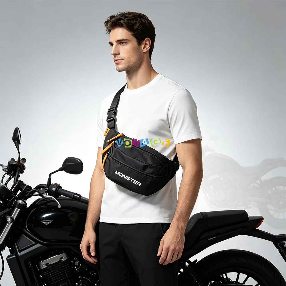 Verstellbarer Riemen, Unisex-Hüfttasche, wasserdichte Motorrad-Gürteltasche für Ducati MONSTER 695 696 795 796 797 821 1200 1200S, Freizeitmodell.