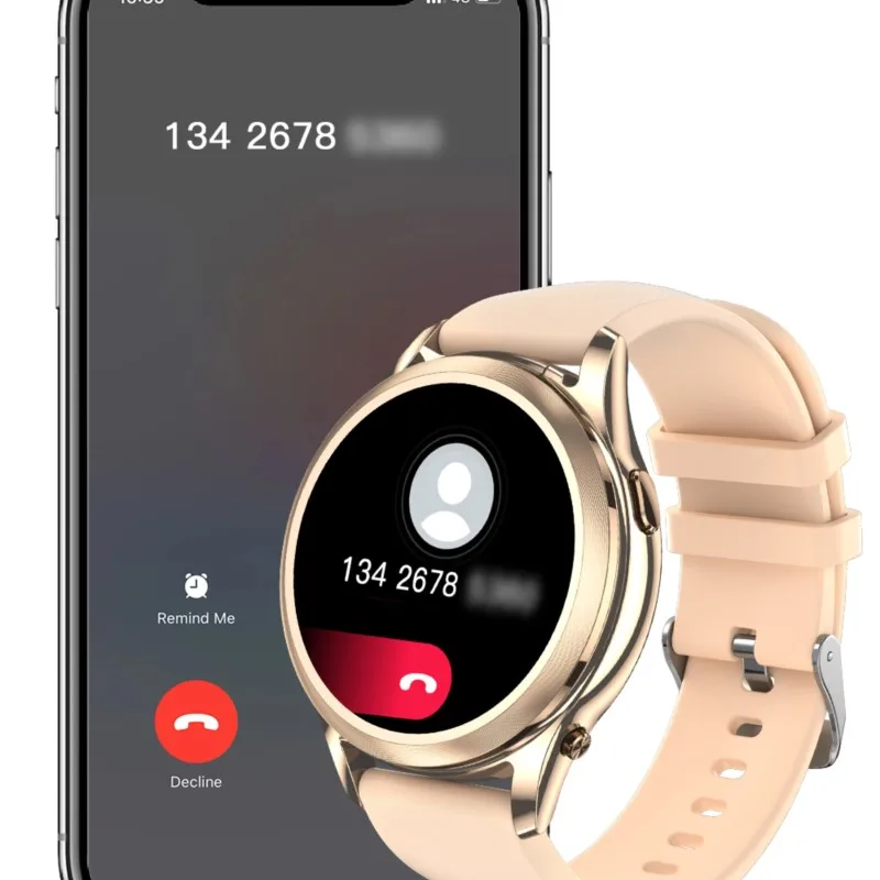 NAMOFOTO nuevo reloj inteligente para mujer 1,27 ''reloj de pulsera de moda Bluetooth llamada relojes inteligentes auriculares 2 en 1 reloj de pulsera deportivo para la salud