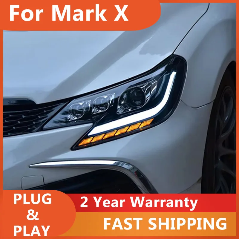 

Car Styling for Toyota Mark X Headlights 2013-2017 Reiz Head Lamp DRL Turn Signal Low High Beam Projector Lens