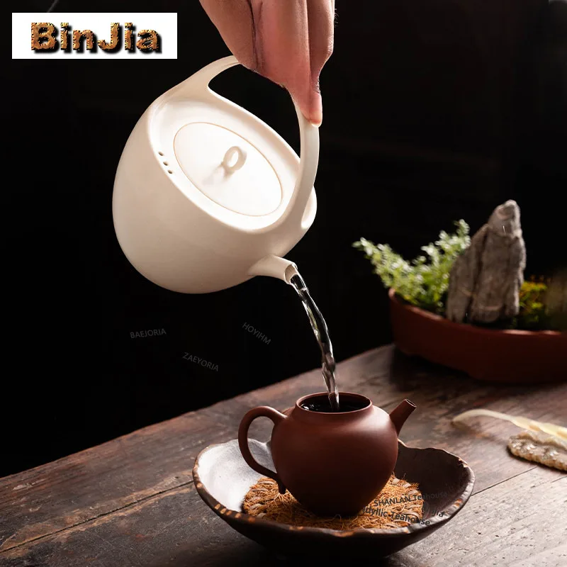BAEJORIA 500ml Soda-glazed Plain Teapot Japanese Tea Infuser Pot Household Tea Soaking Kettle With Filter Teaware Supplies Craft