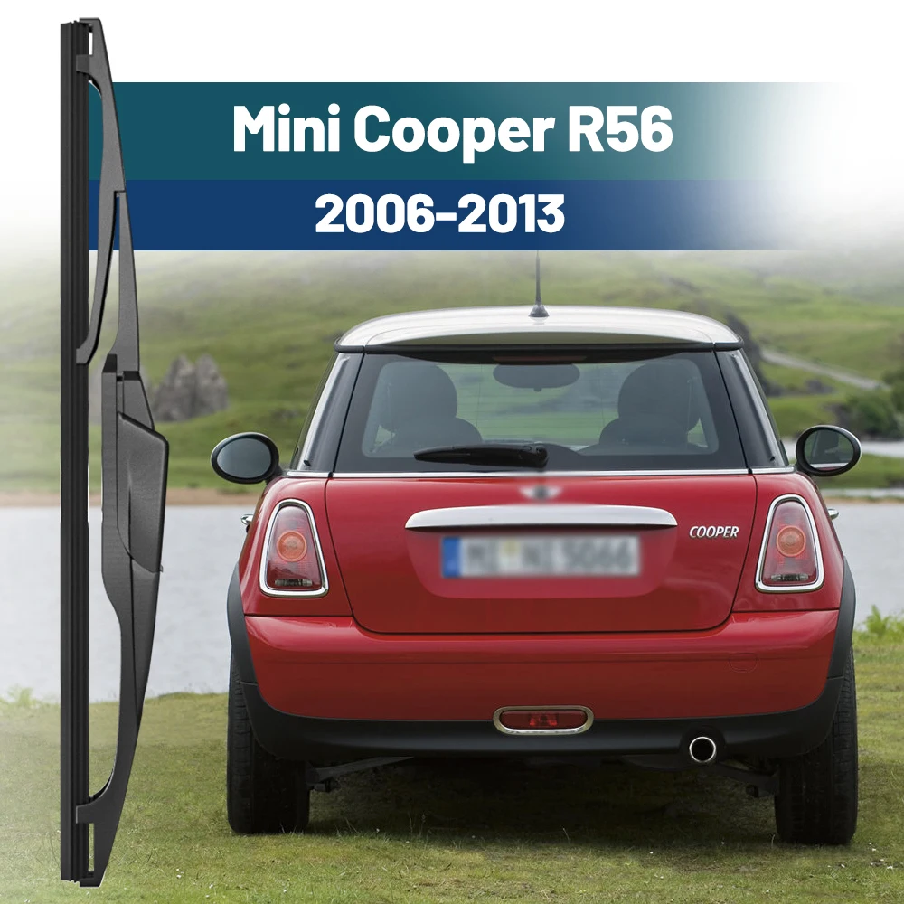 Für Mini One Cooper S D Hatch R56 2006–2013 10 Zoll Heckwischerblatt Windschutzscheibe Windschutzscheibe Saubere Heckklappenfenster