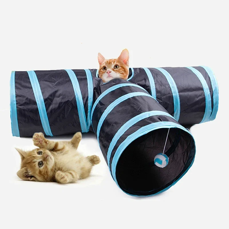 

Pet Cat 5/4/3Holes Tunnel Funny Toys for Cats Foldable Cat Toys Interactive Cat Rabbit Animal Play Games Tunnel Chat Pet Product