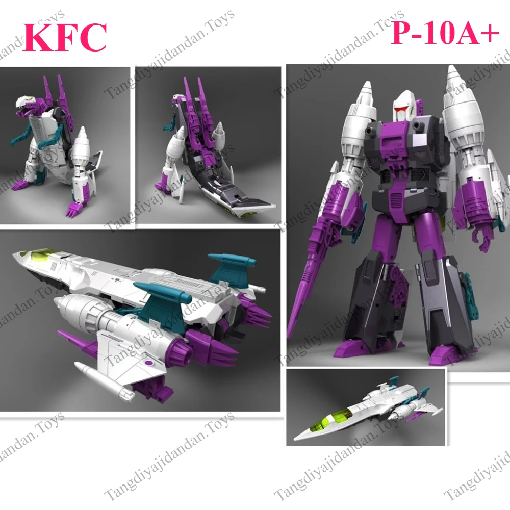 Nuevo Pre-venta Juguetes Transformers Originales KFC Crazy Dragon / Dinosaur P-10a+ P-10A+ Ape Face Triple Changer Leader Warrior KFC