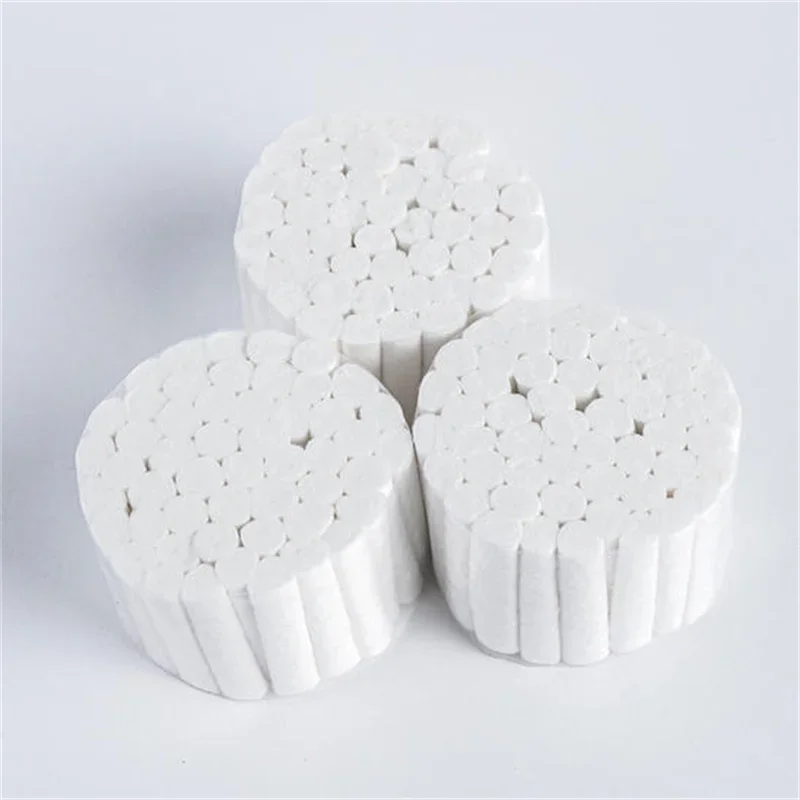 50/200/1000pcs Disposable Dental Medical Surgical Cotton Roll Tooth Gem High-purity Cotton Roll Dentist Supplies Teeth Whitening