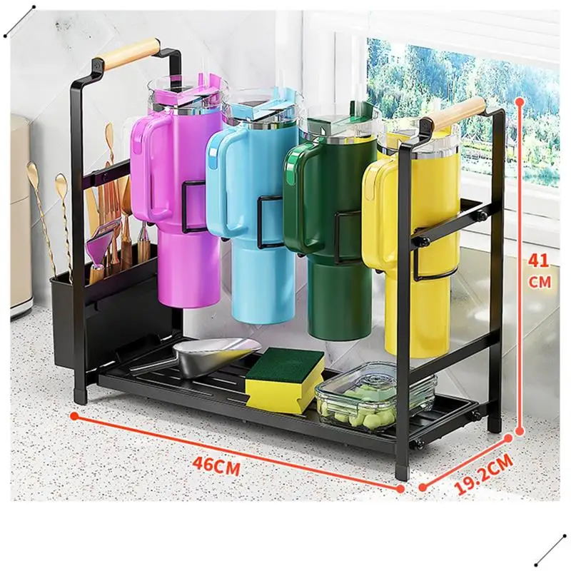 Water Bottle Organizer For Stanley 40 Oz Tumbler Cup Rack For Kitchen Organizers & Storage Organizer Stand