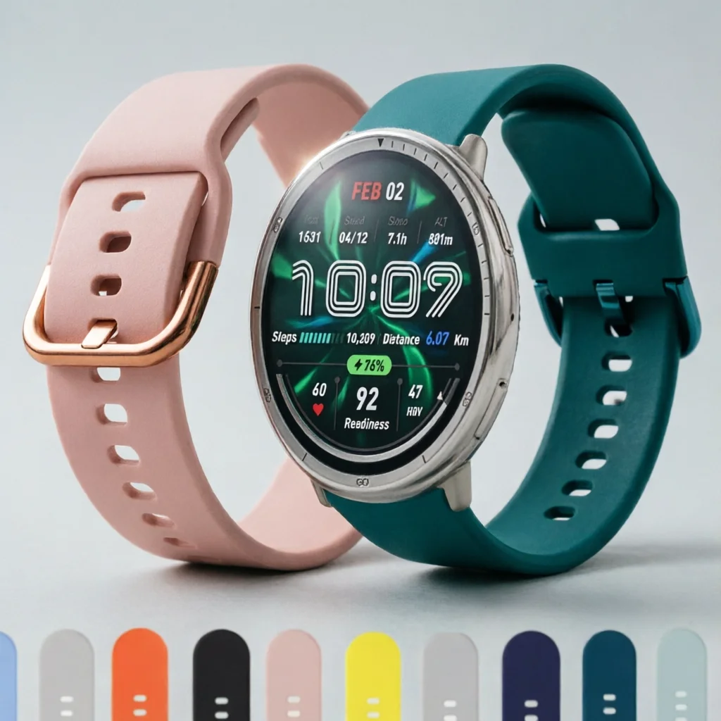 Image of Offizielles Silikonarmband für Amazfit Active 2 Band Smartwatch-Zubehör, atmungsaktives Armband, Sportarmband für Huami Active2