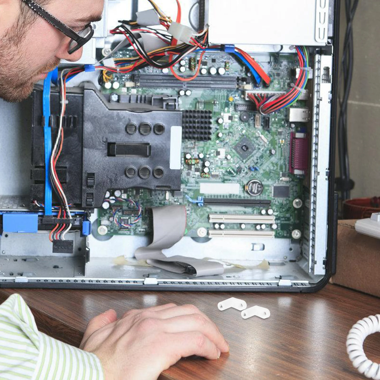 20개 플라스틱 L 브래킷 화이트 색상 선반 캐비닛 지지대 L자형 직각 브레이스 선반 코너 브래킷 절연 PCB 스페이서