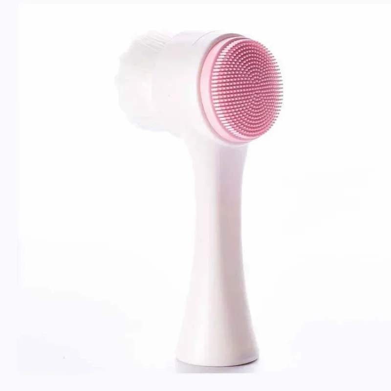 Silicone Face Cleansing Brush Double-Sided Facial Cleanser Blackhead Removal Pore Cleaner Exfoliator Face Scrub Skin Care Tool