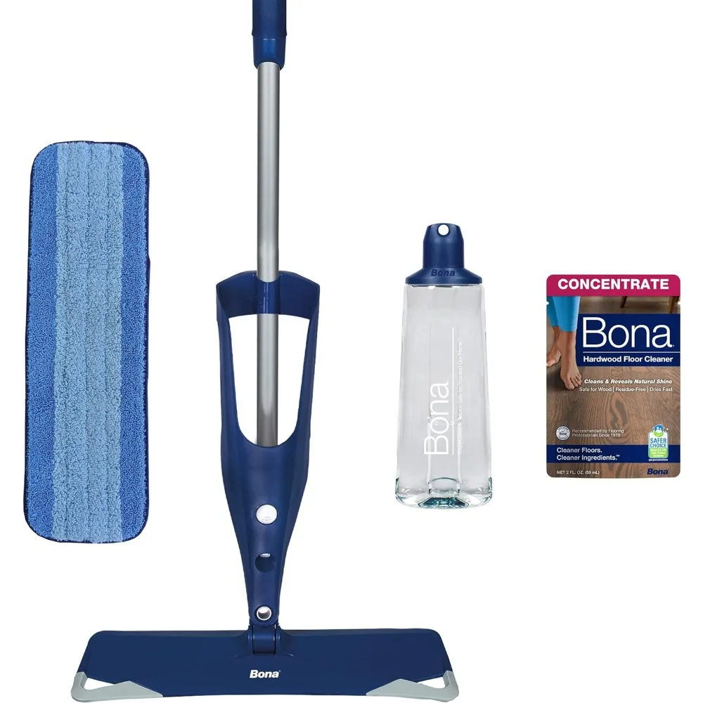 

Bona Hardwood Floor Premium Spray Mop - Includes Wood Floor Cleaning Concentrate and Machine Washable Microfiber Cleaning