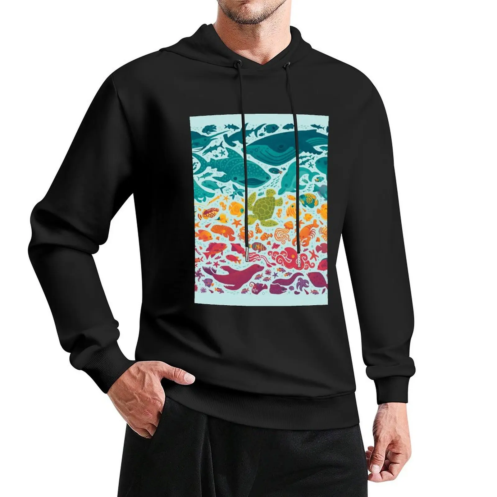 

Aquatic Spectrum 2 : light blue Pullover Hoodie anime clothes mens designer clothes man hoodie