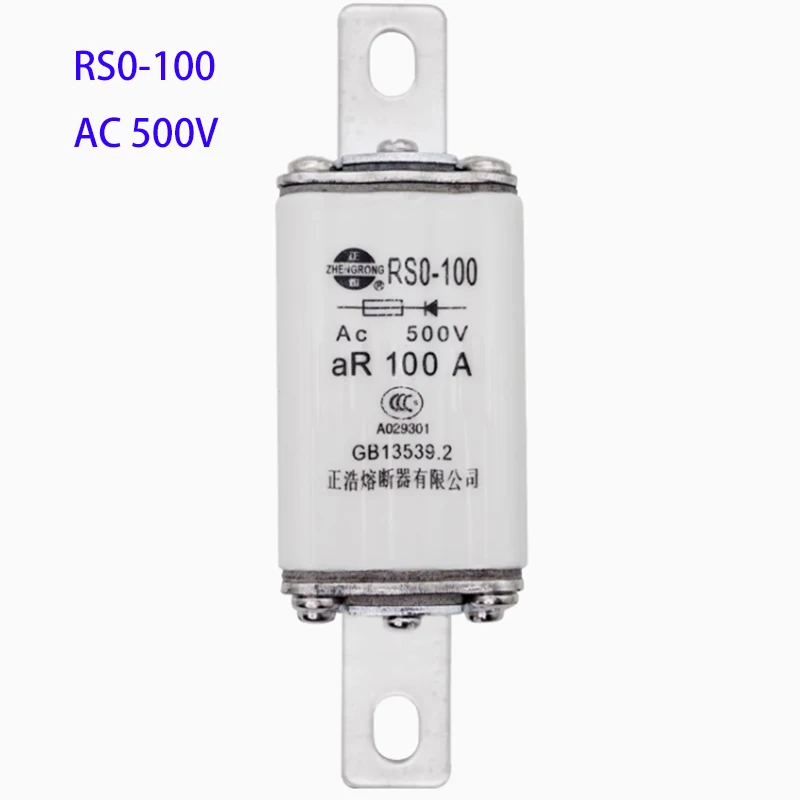 RS3 RS0-100 AC500V aR 50A 60A 80A 100A semiconductor protection fast fuse ceramic fuse tube