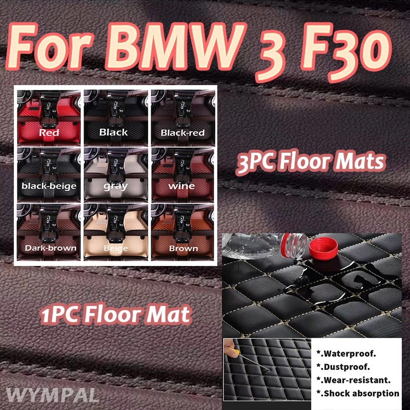 

Luxury Car Floor Mats For BMW 3 F30 325i 330i 320i 318i Five Doors 2013 2014-2019 Foot Pads Carpet Cover Interior ProtectiveMats