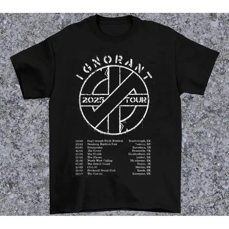 Steve Ignorant Band 2025 Tour Black T Shirt Full Size Fan Am841
