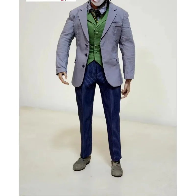 1/6 Scale Purple Long Coat Suit with Shoes Tie Shirt Male Soldier Clothes Model for 12" Toy Figures Hobbies Body Collection Gift view 2