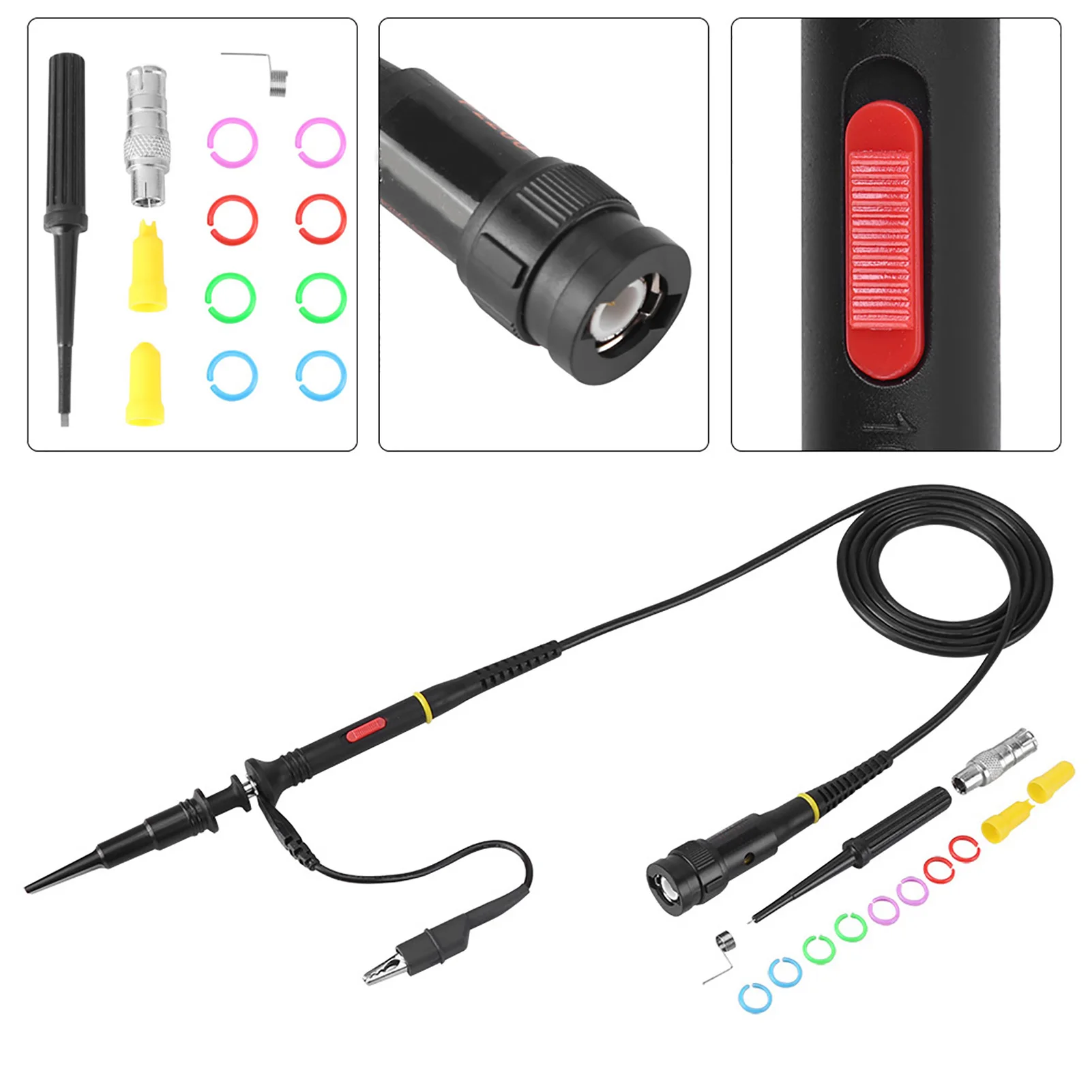 200Mhz Oscilloscope Scope Test Probe Clip BNC P2200 /X1