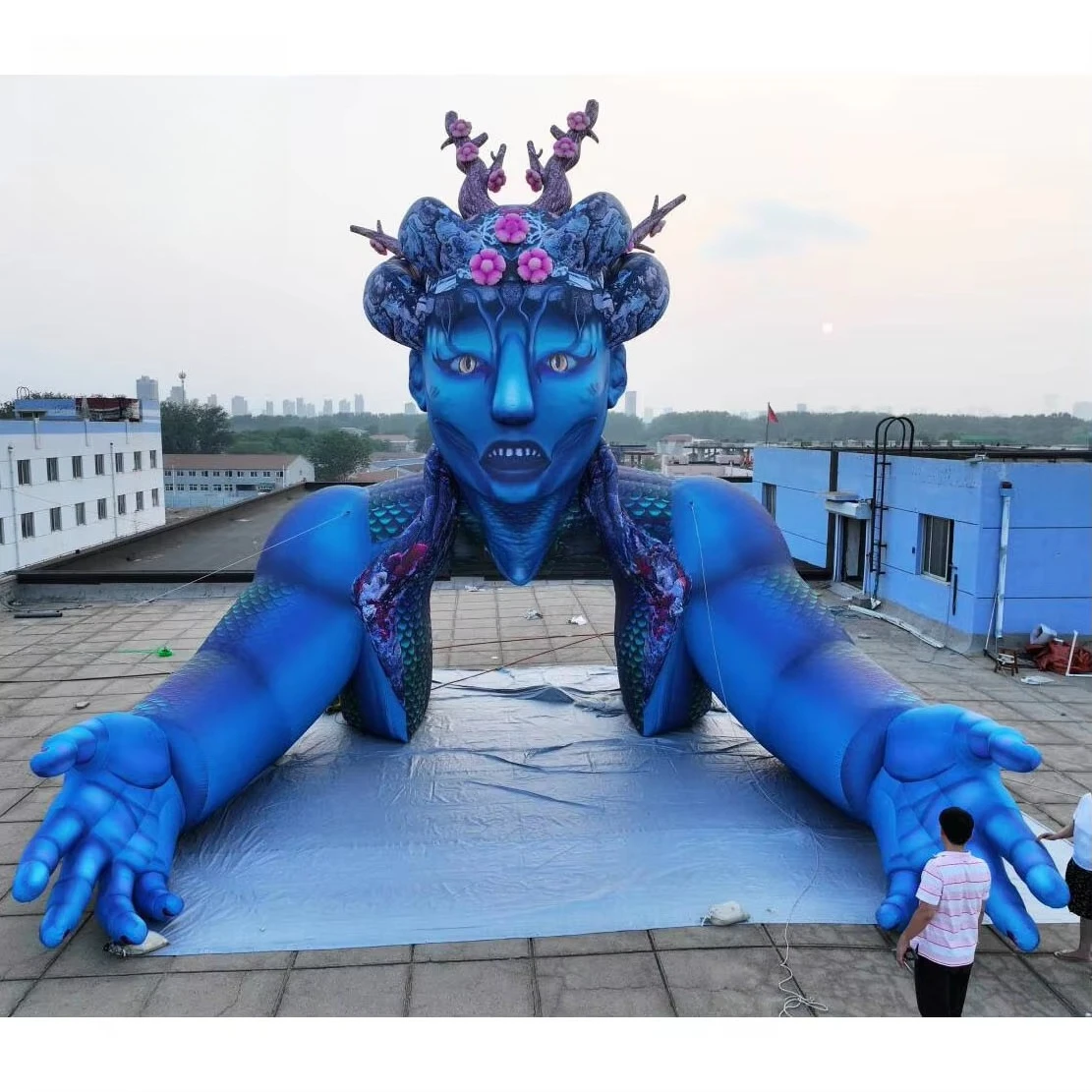 Music DJ Festival Custom Giant Inflatable Stage Inflatable Head Stage