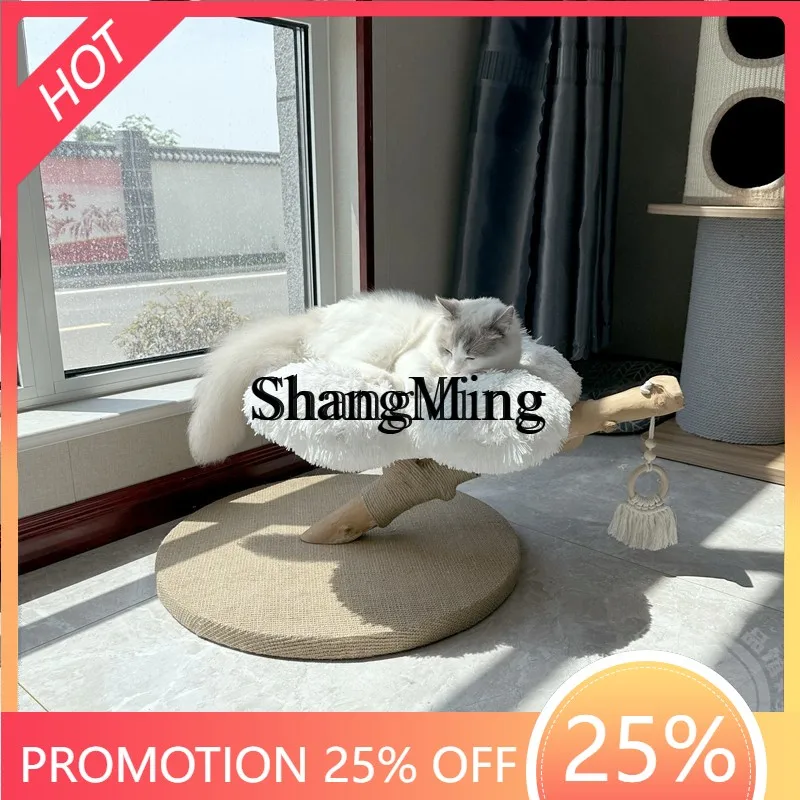 

SM деревянное гнездо из цельного дерева, товары для домашних животных, платформа для прыжков, одна цветочная рамка для кошек, полка для цветов