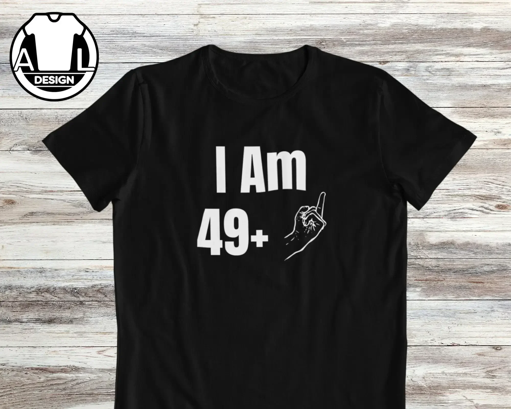 Birthday party friends gifT T Shirt fifty years old 33th 40th idea middle finger graphic