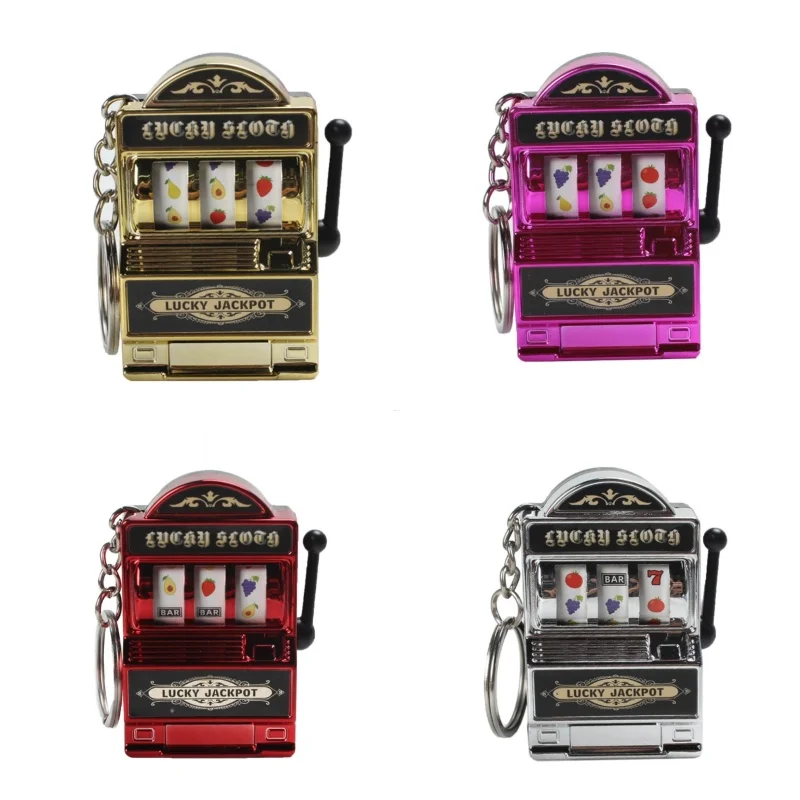 Mini Fruit Slotmachine Sleutelhanger Grappig Casino Hanger Bag Charm Verjaardagscadeau Dropship