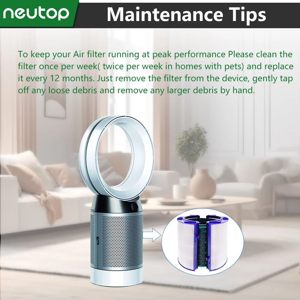 Filtro de Carvão Ativado Compatível com Dyson TP04 TP05 HP04 HP05 DP04 Limpeza Casa Pura Purificador De Ar Fresco Peças De Reposição