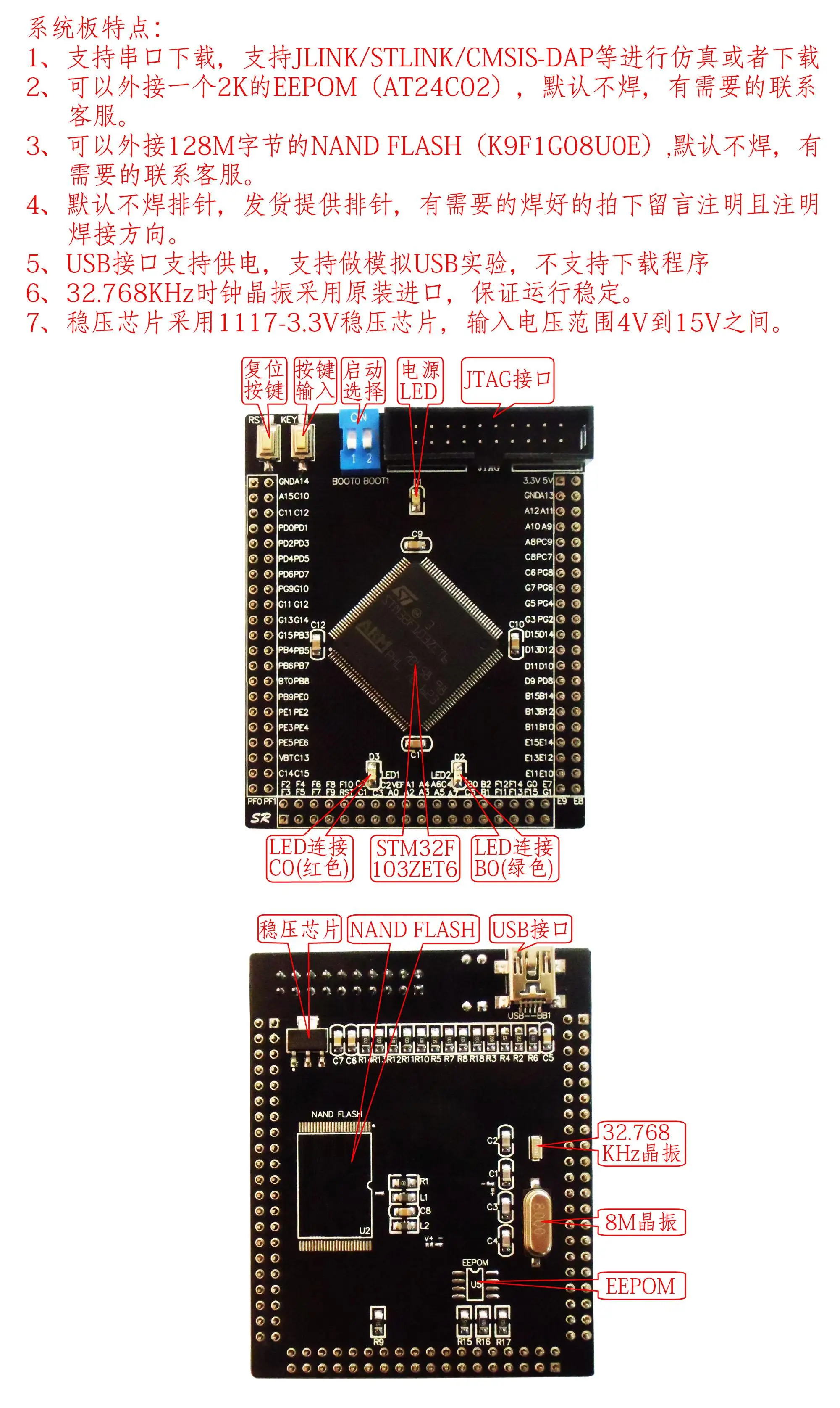 STM32F103ZET6 Minimum System Board/Core Board/Development Board Cortex-m3/ARM 7