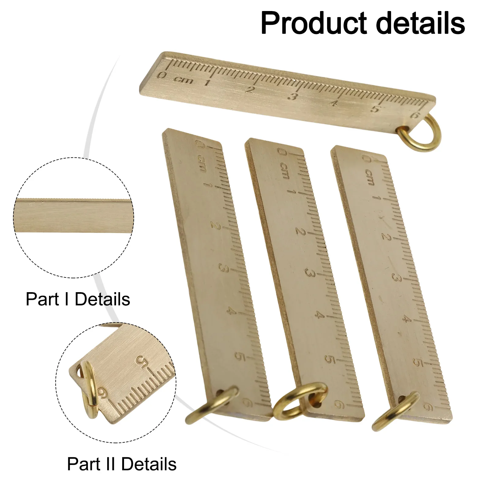 Office Use On-the-Go Measurements Brass Ruler 4pcs Brass Ruler Set For Students Measurement Device Precision Measurements