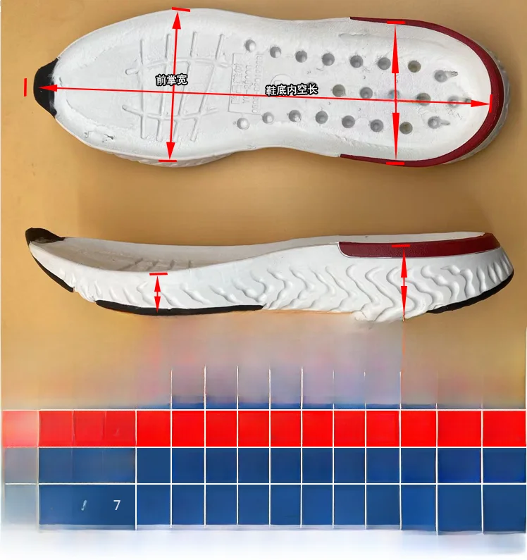 Ultra-Light EVA Foam Rubber Sport Shoes Sole Professional Shoe Accessories Anti-Slip Stickers Footwear Components